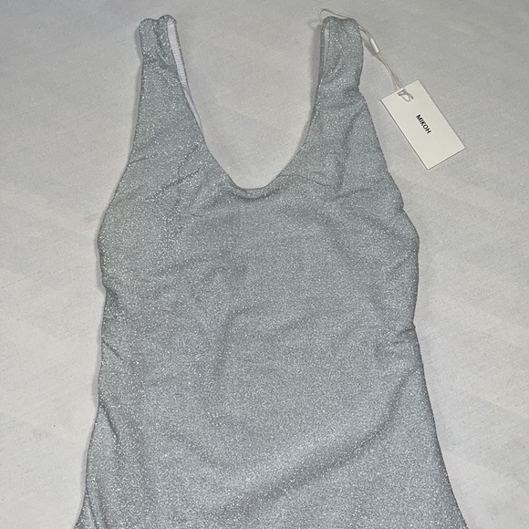 Mikoh Mala Silver Shimmer One Piece Swimsuit M - Picture 4 of 9